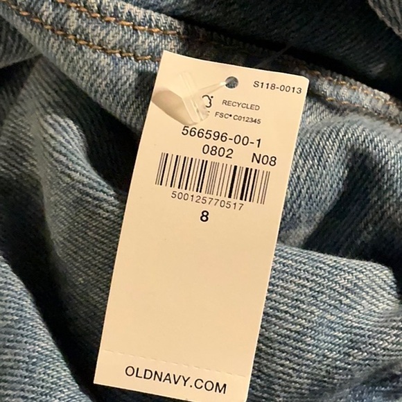 Old Navy High-Waisted Baggy Wide-Leg Jeans NWT 8 - Picture 7 of 9